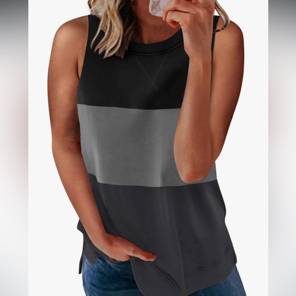 Stylish Black and Gray Women's Top